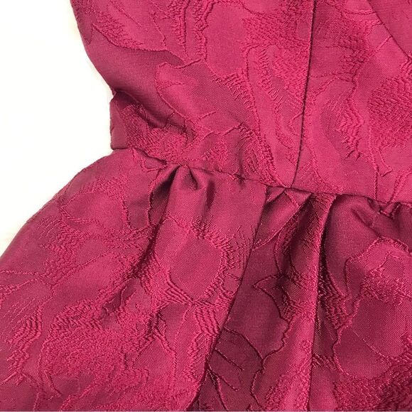 SACHIN X BABI Burgundy Fit & Flare Mini Dress Sleeveless Cocktail Size 0 New - Picture 5 of 13